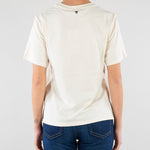 T-shirt Crema in cotone con stampa e ricami WKDWEST 5 MAX MARA WEEKEND 