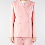 Blazer Rosa doppiopetto in lana stretch WKDZINNIA 4 MAX MARA WEEKEND 