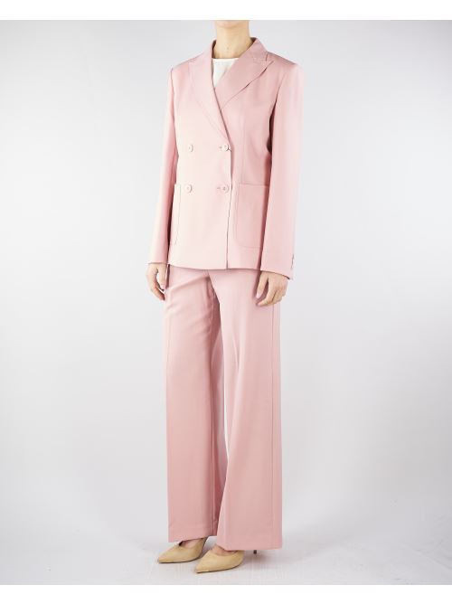 Blazer Rosa doppiopetto in lana stretch WKDZINNIA 4 MAX MARA WEEKEND 