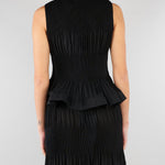 Top Nero plissè con rouches M6EY04 100 MEIMEIJ 