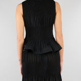 Top Nero plissè con rouches M6EY04 100 MEIMEIJ 