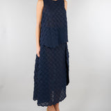Top jacquard Blu con fondo asimmetrico M6EY12 880 MEIMEIJ 