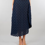 Gonna jacquard Blu con fondo asimmetrico M6EY13 880 MEIMEIJ 