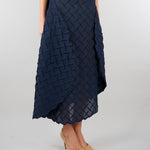 Gonna jacquard Blu con fondo asimmetrico M6EY13 880 MEIMEIJ 