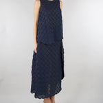 Gonna jacquard Blu con fondo asimmetrico M6EY13 880 MEIMEIJ 