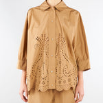 Camicia Biscotto con ricamo laser M6PD00 296 MEIMEIJ 
