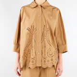 Camicia Biscotto con ricamo laser M6PD00 296 MEIMEIJ 