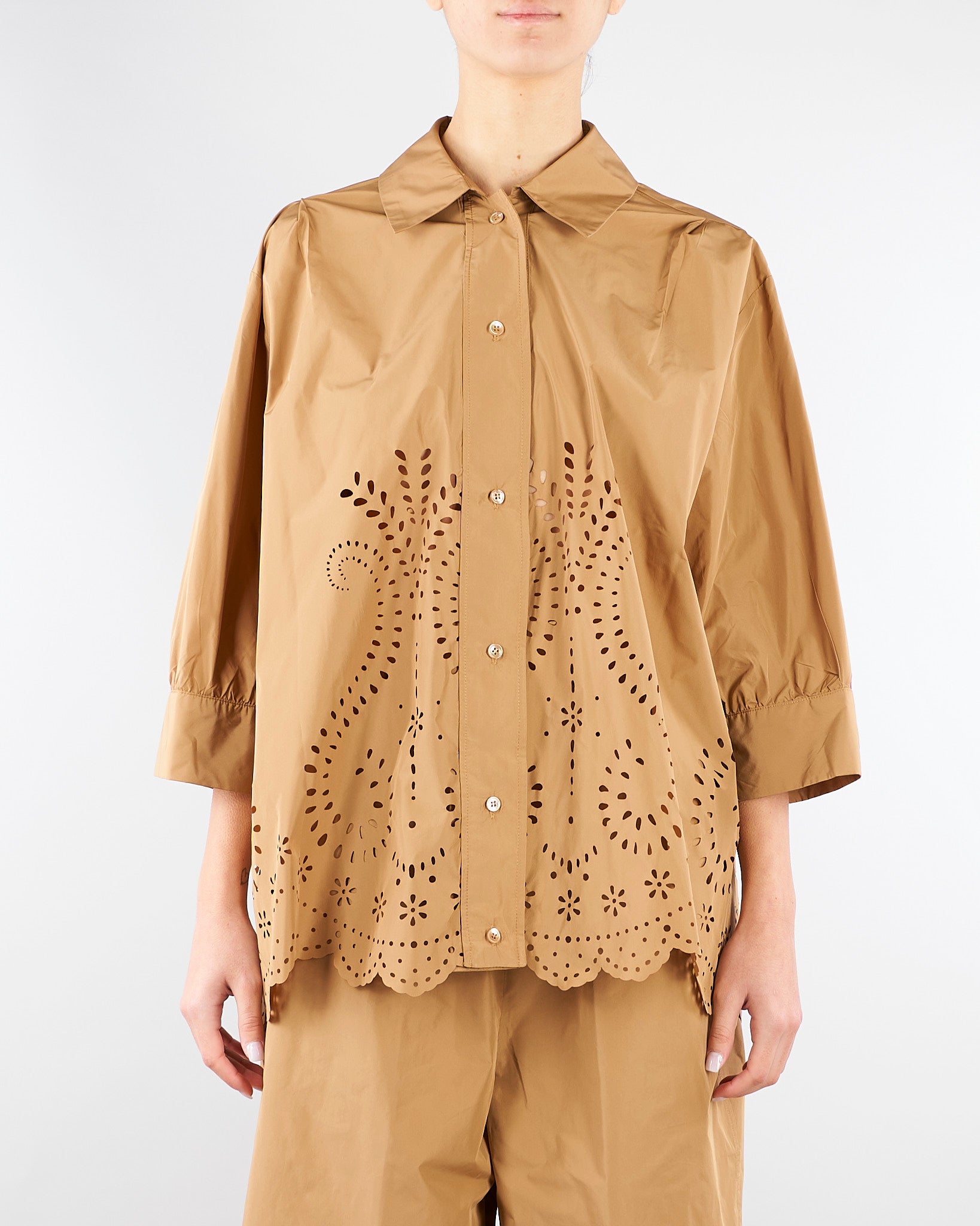 Camicia Biscotto con ricamo laser M6PD00 296 MEIMEIJ 