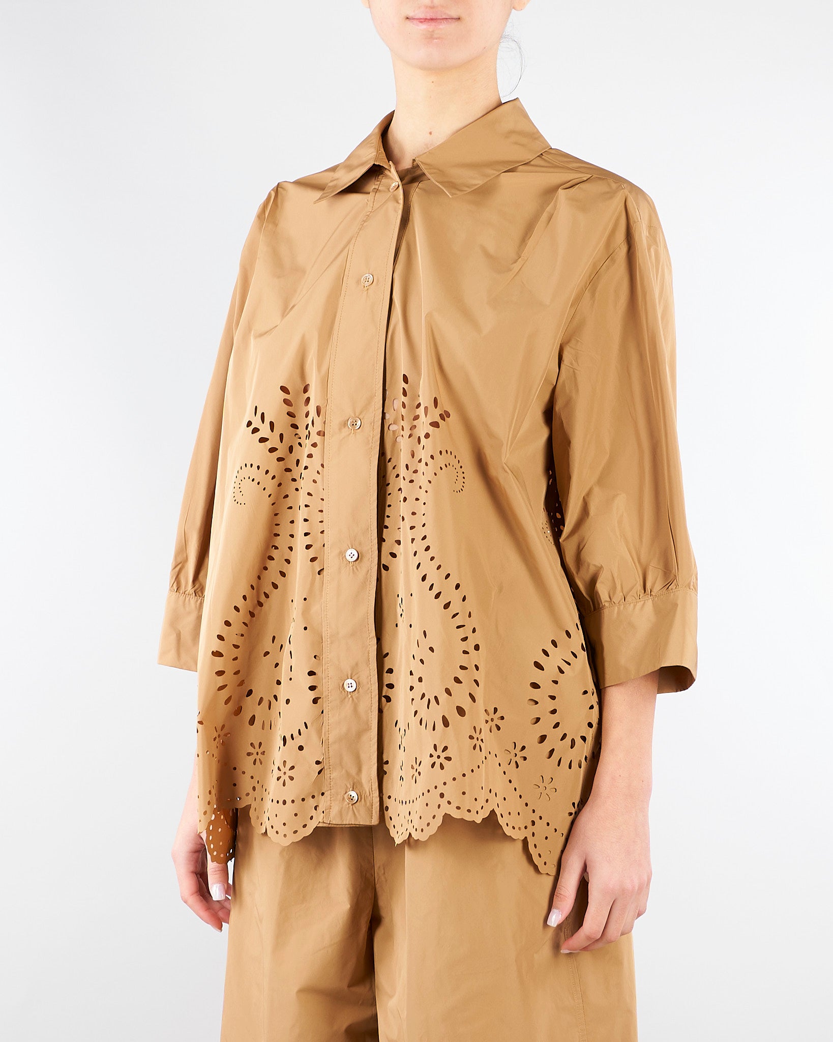 Camicia Biscotto con ricamo laser M6PD00 296 MEIMEIJ 