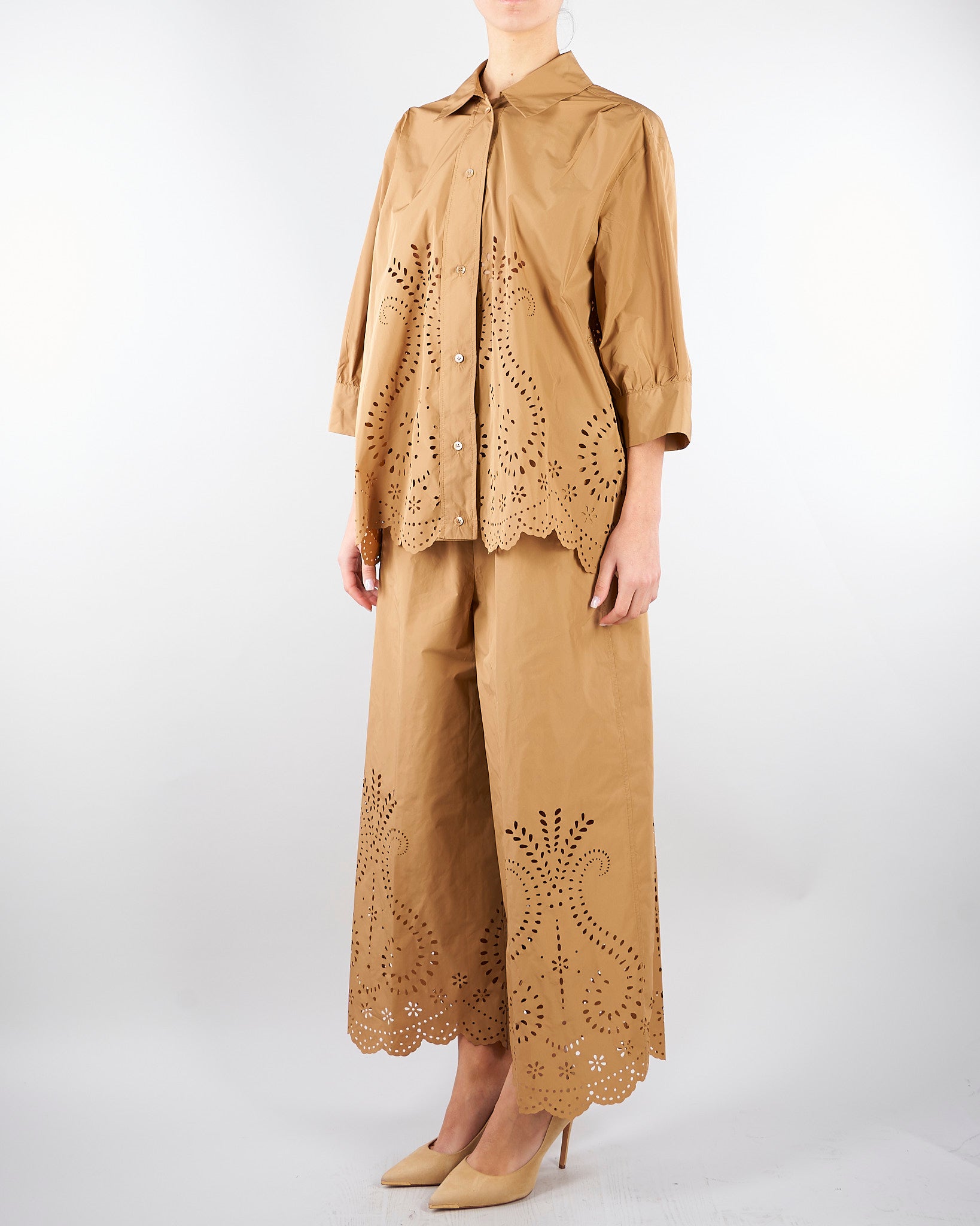 Camicia Biscotto con ricamo laser M6PD00 296 MEIMEIJ 