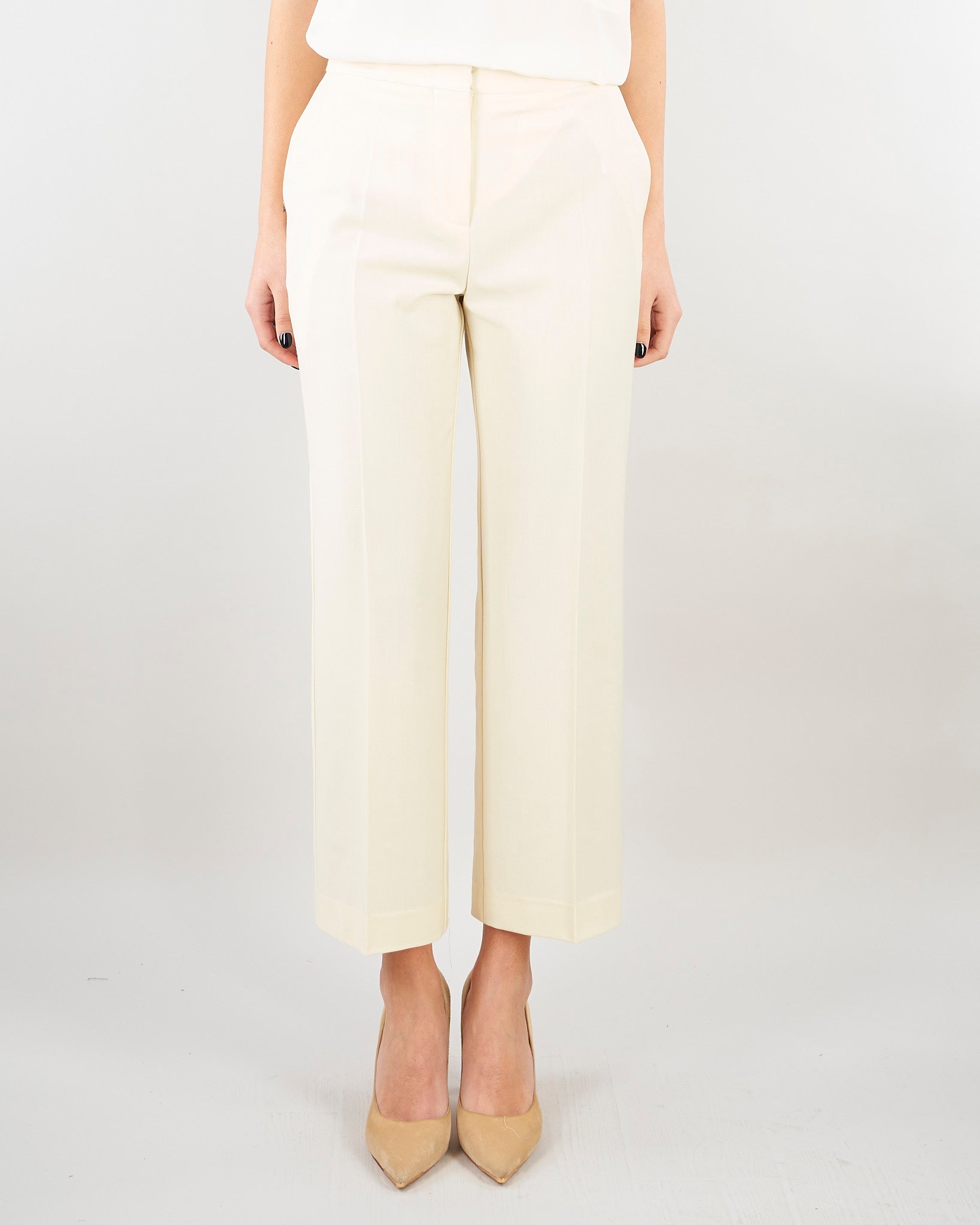 Pantalone Crema Regular fit M6PH07 824 MEIMEIJ 