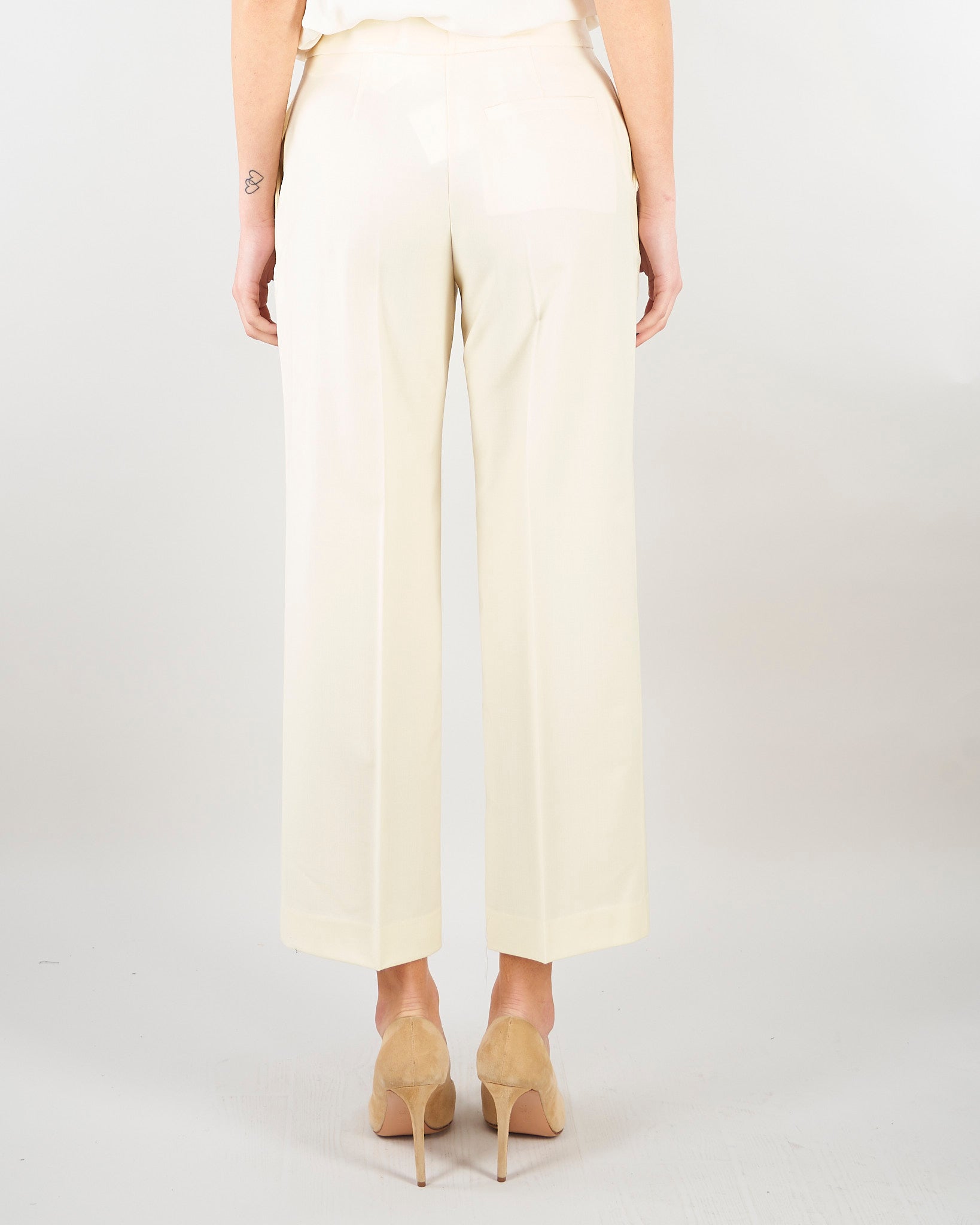 Pantalone Crema Regular fit M6PH07 824 MEIMEIJ 