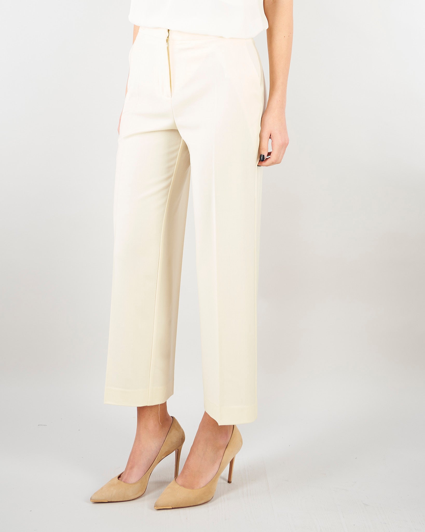 Pantalone Crema Regular fit M6PH07 824 MEIMEIJ 