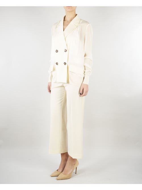 Pantalone Crema Regular fit M6PH07 824 MEIMEIJ 