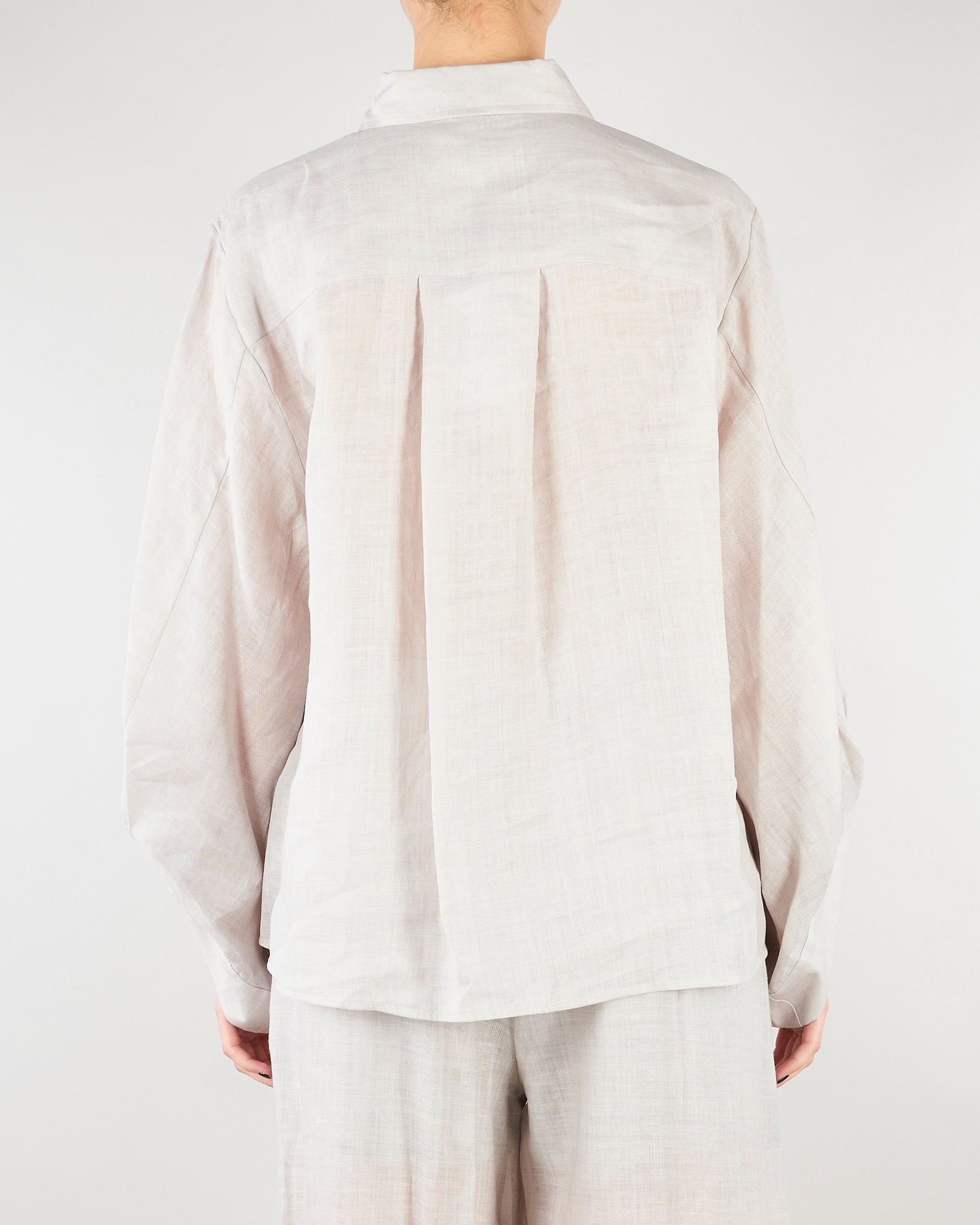 Camicia Grigio in lino M6PK03 889 MEIMEIJ 