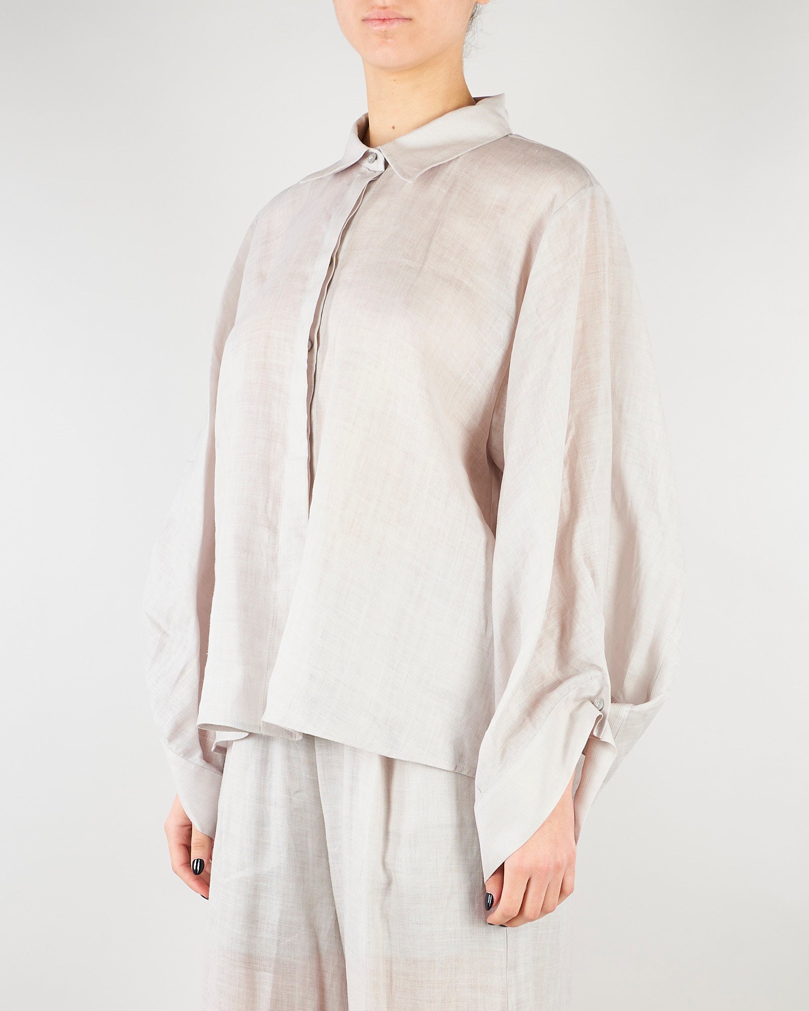 Camicia Grigio in lino M6PK03 889 MEIMEIJ 