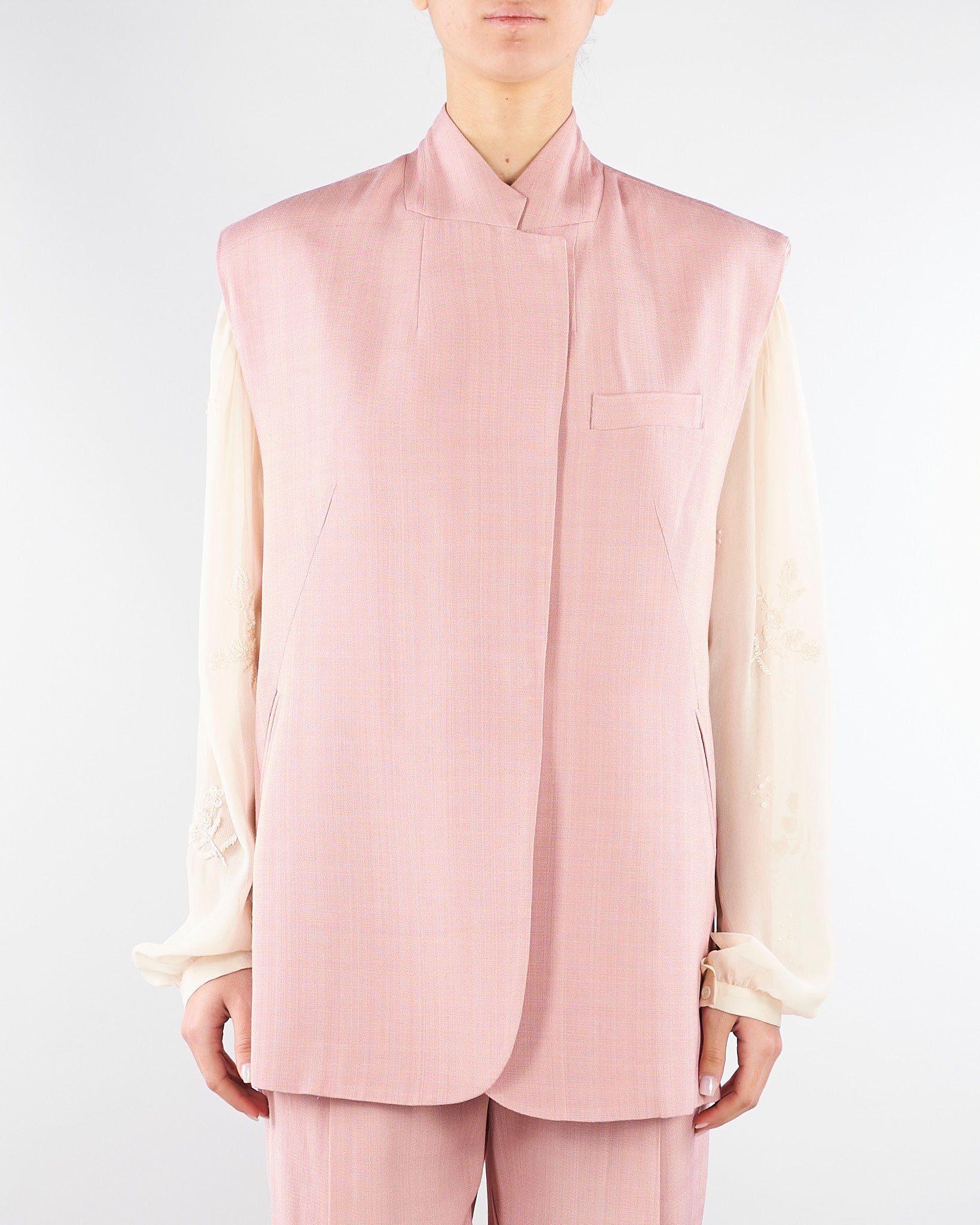 Gilet Oversize Rosa M6PW03 423 MEIMEIJ 