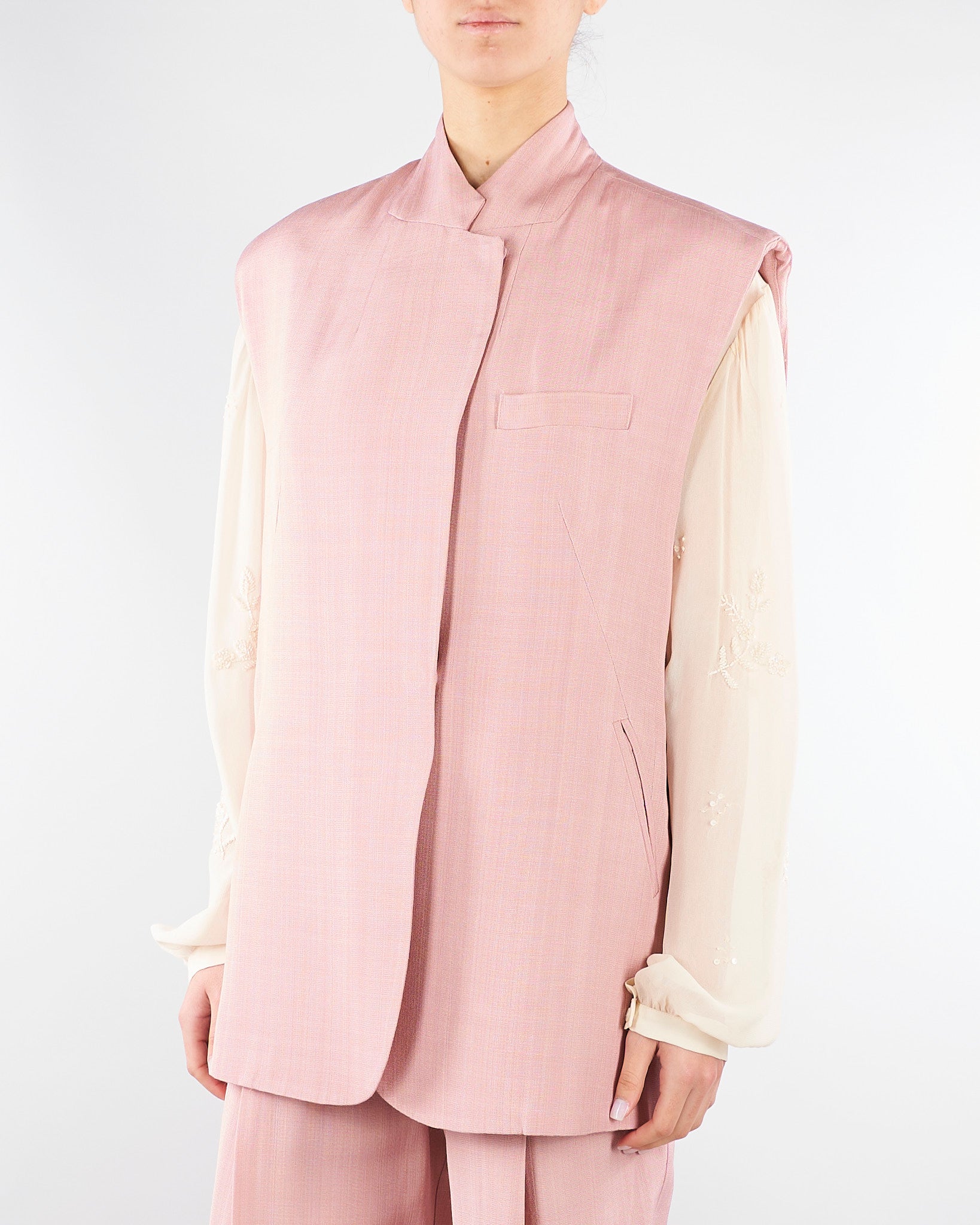 Gilet Oversize Rosa M6PW03 423 MEIMEIJ 