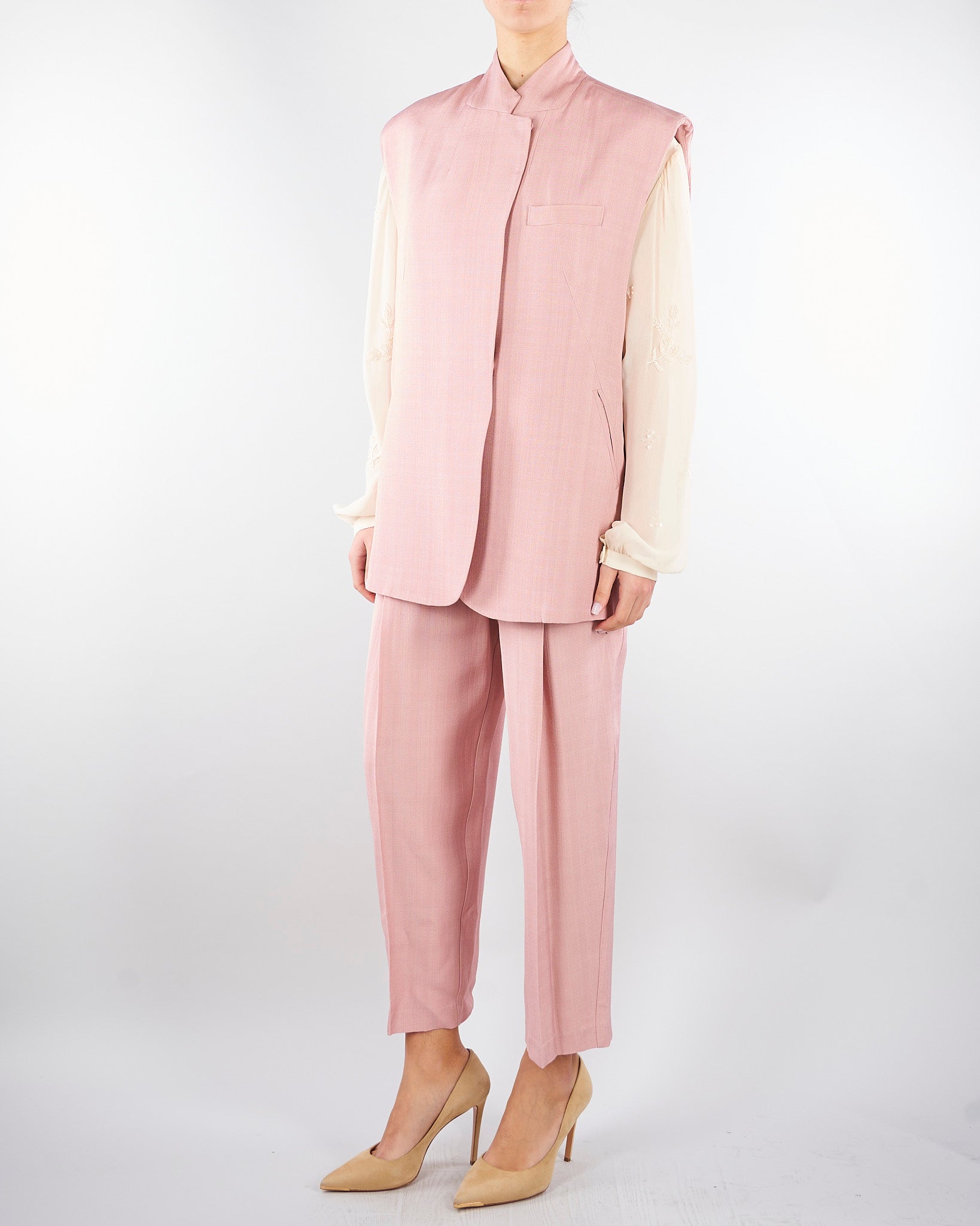 Gilet Oversize Rosa M6PW03 423 MEIMEIJ 