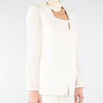 Giacca Barnet Avorio con fiore e maniche velate BARNET 4 NENETTE 