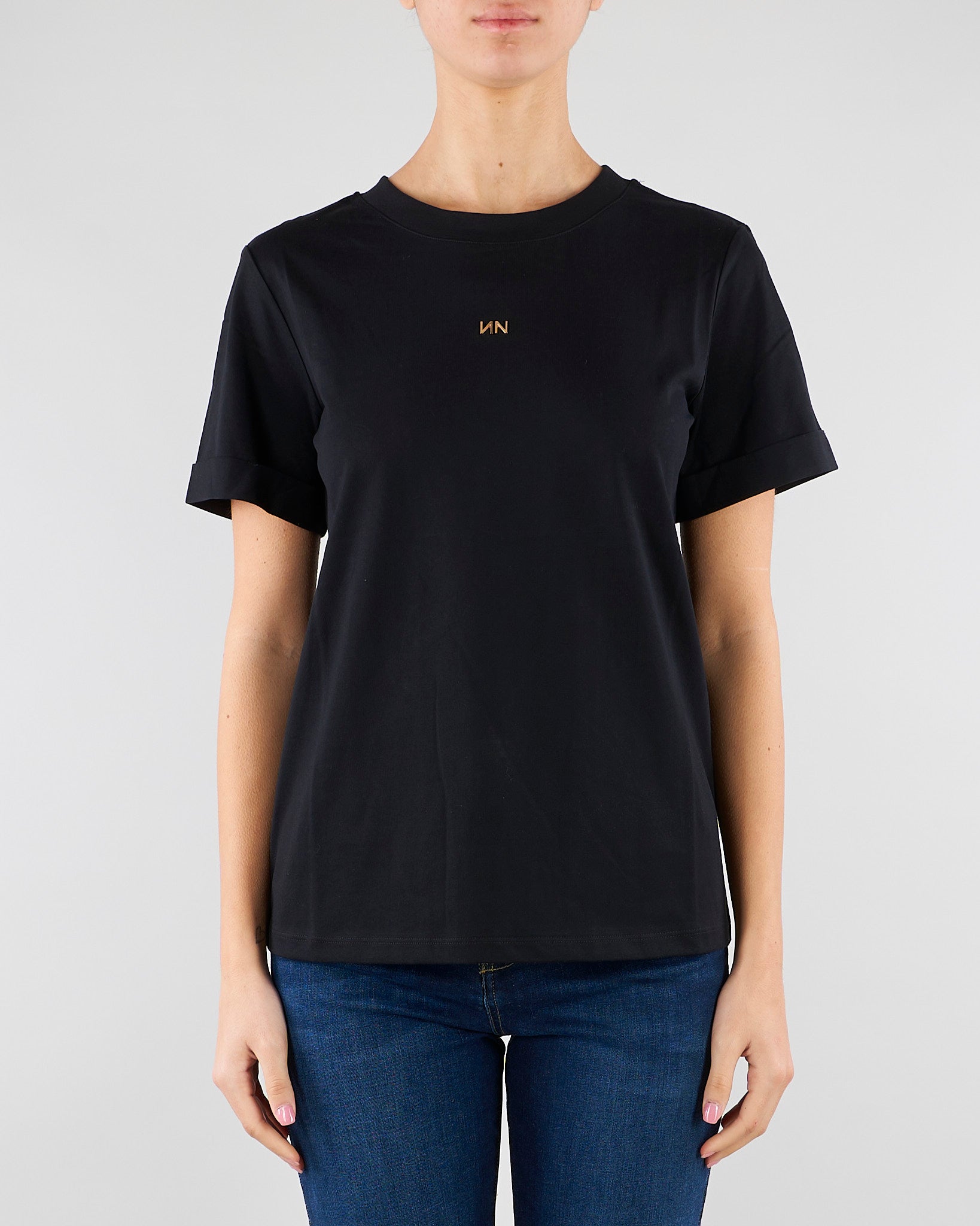 T-shirt Damas Nero in cotone con logo DAMAS 700 NENETTE 