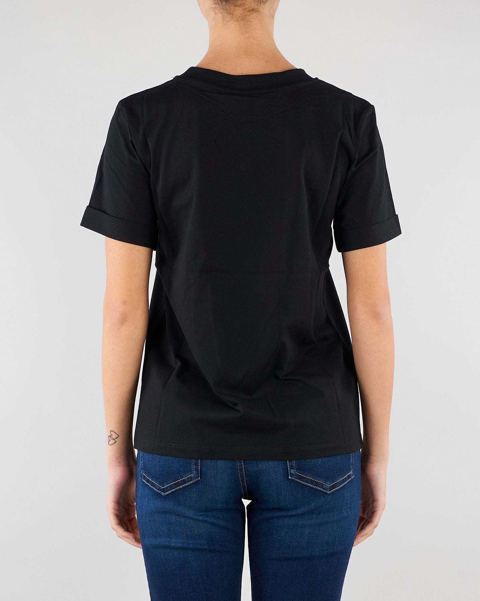 T-shirt Damas Nero in cotone con logo DAMAS 700 NENETTE 