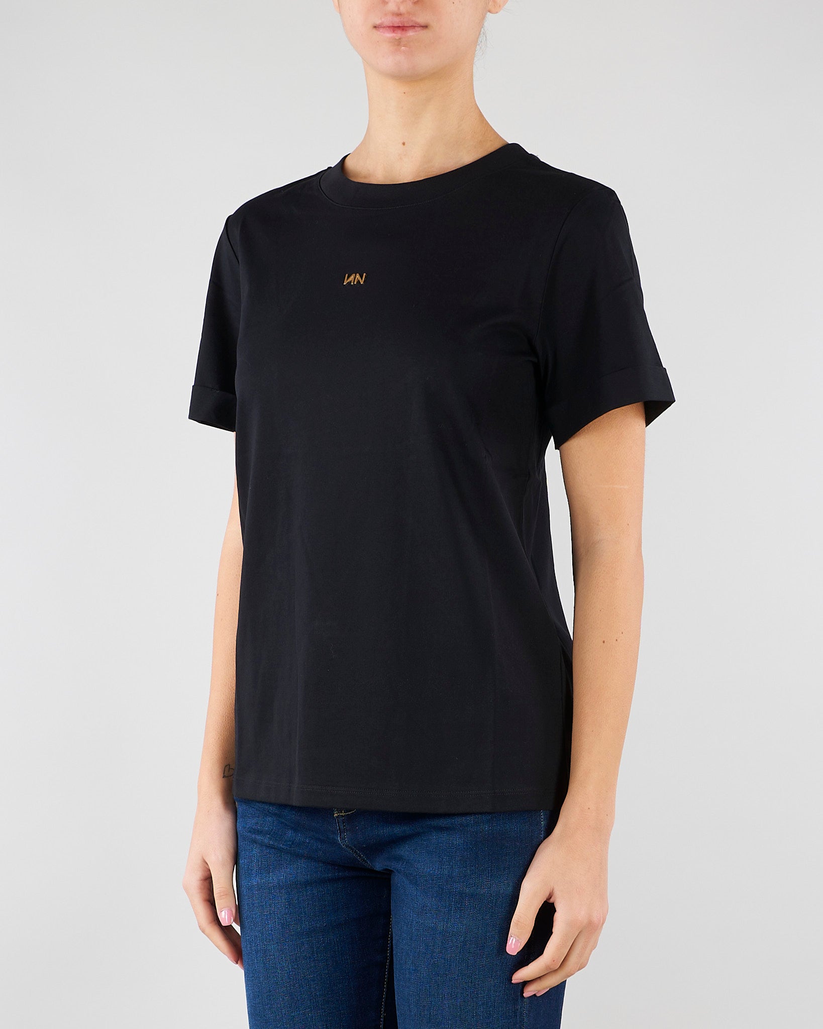 T-shirt Damas Nero in cotone con logo DAMAS 700 NENETTE 