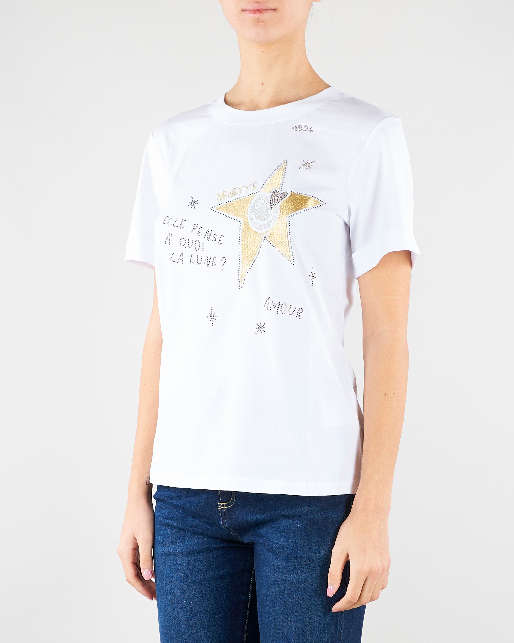 T-shirt Daruki bianco con stampa DARUKI 1 NENETTE 