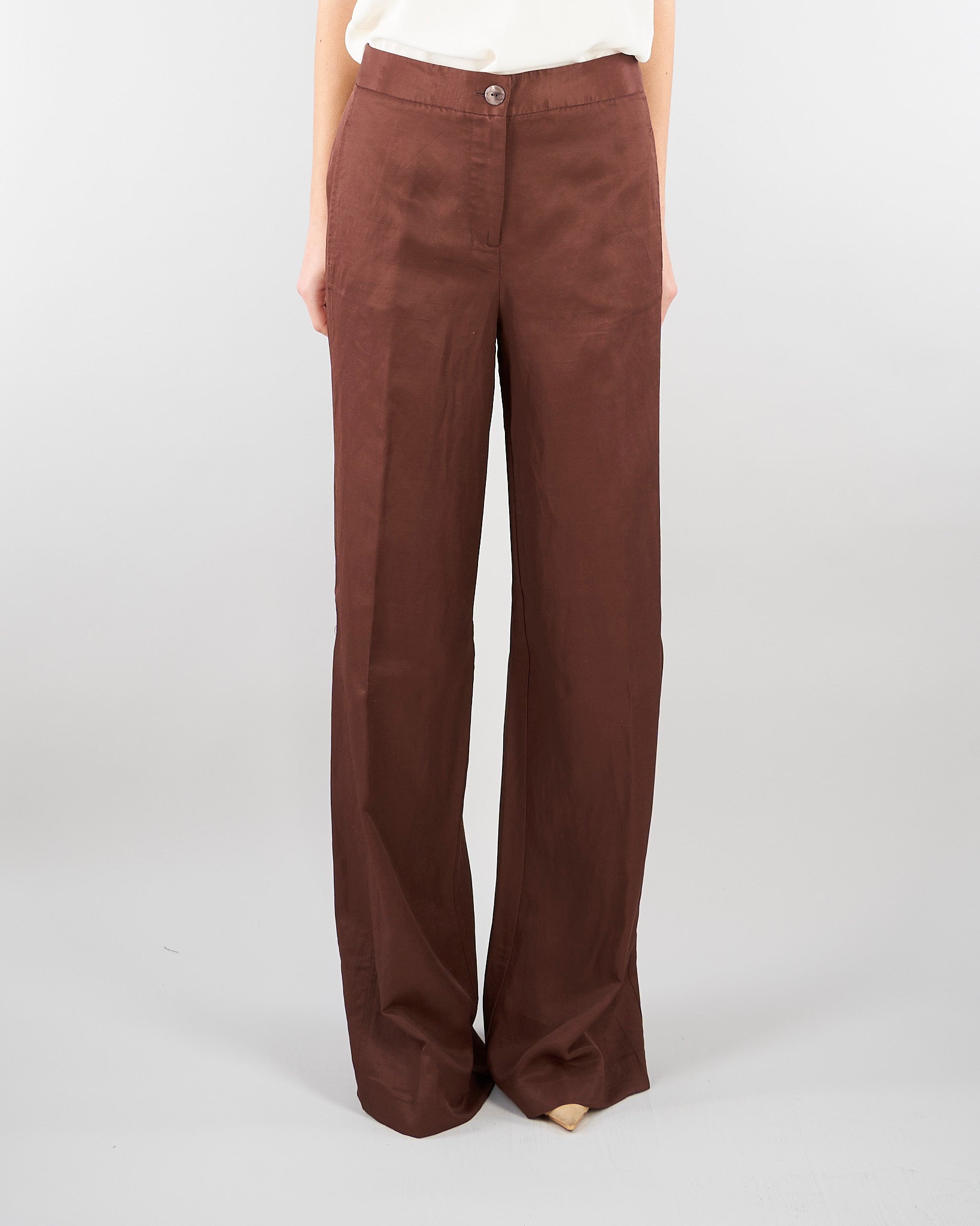 Pantalone Eufemia Cacao wide leg EUFEMIA 604 NENETTE 