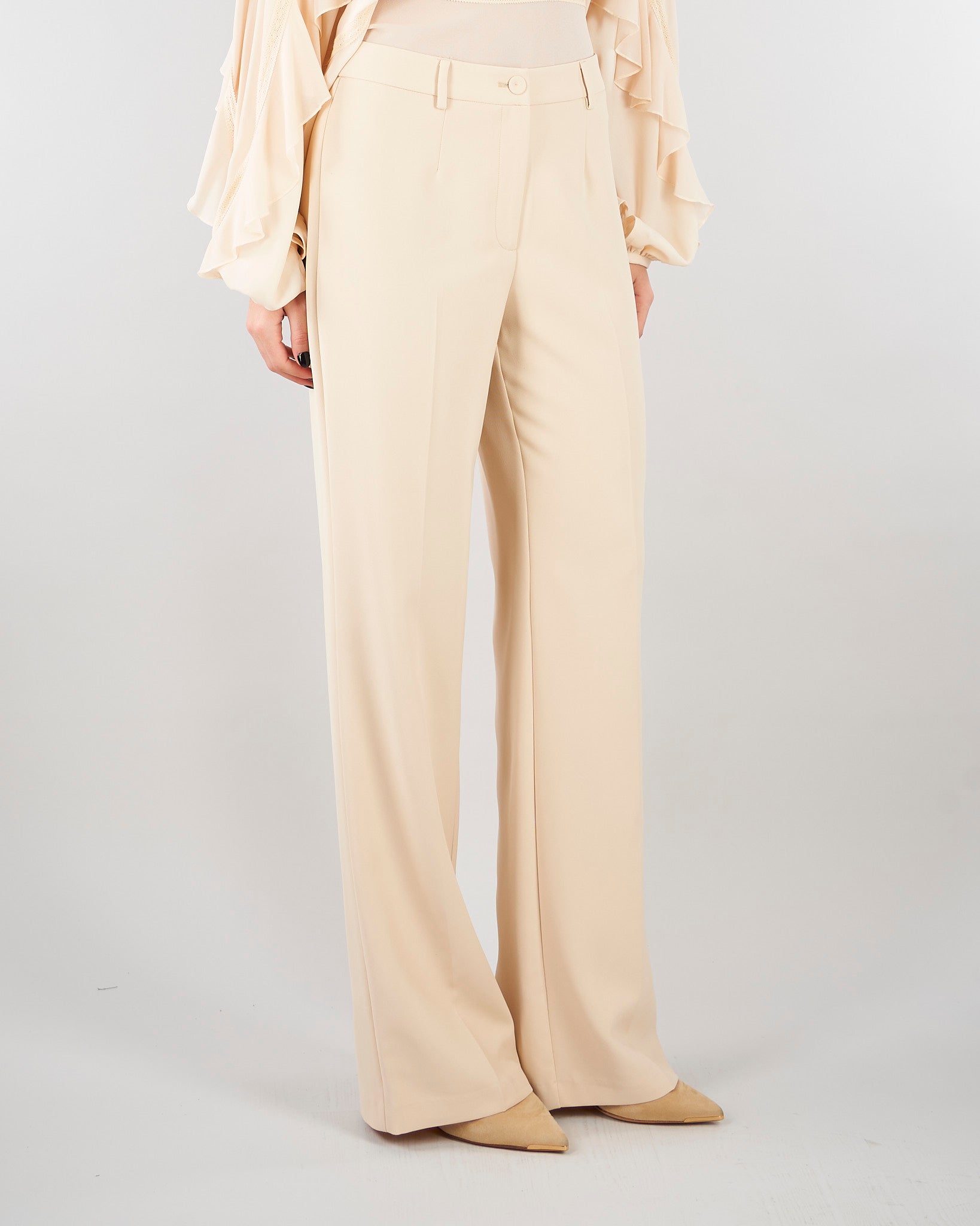 Pantalone Evere Crema wide leg EVER 690 NENETTE 