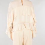 Blusa Fuji crema con balze FUJI 690 NENETTE 