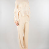 Blusa Fuji crema con balze FUJI 690 NENETTE 