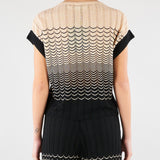 Maglia Micol Crema-Nero con lavorazione ad onde MICOL 810 NENETTE 