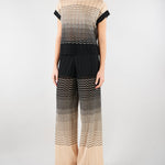 Maglia Micol Crema-Nero con lavorazione ad onde MICOL 810 NENETTE 