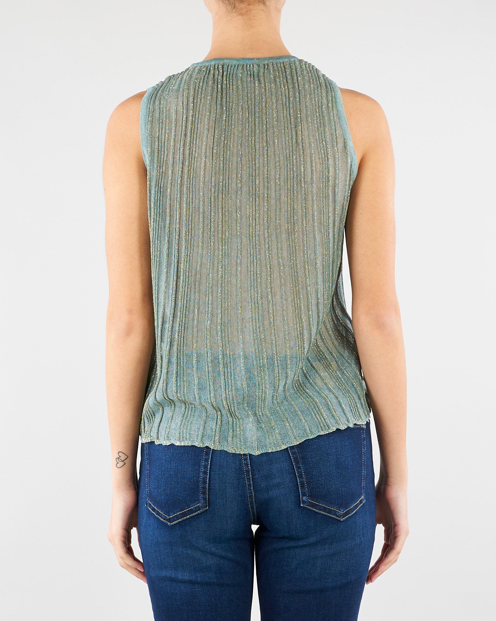 Top in maglia Muy Verde salvia MUY 2164 NENETTE 
