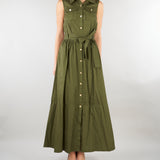 ABito Verde chemisier in cotone NS032 37 NO SECRETS 