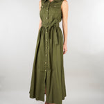 ABito Verde chemisier in cotone NS032 37 NO SECRETS 