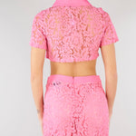 Camicia Rosa in pizzo NS108 50 NO SECRETS 