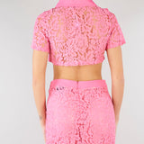 Camicia Rosa in pizzo NS108 50 NO SECRETS 