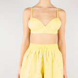 Top Giallo con strass all over NS229 38 NO SECRETS 
