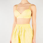 Top Giallo con strass all over NS229 38 NO SECRETS 