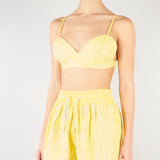 Top Giallo con strass all over NS229 38 NO SECRETS 