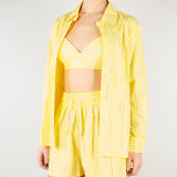 Top Giallo con strass all over NS229 38 NO SECRETS 