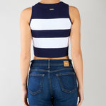 Top Blu-Panna in maglia a righe NS271 89 NO SECRETS 