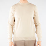 Maglia Beige in puro cotone extrafine A001F100 1420 PAOLO PECORA 