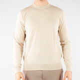 Maglia Beige in puro cotone extrafine A001F100 1420 PAOLO PECORA 