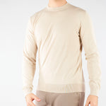 Maglia Beige in puro cotone extrafine A001F100 1420 PAOLO PECORA 