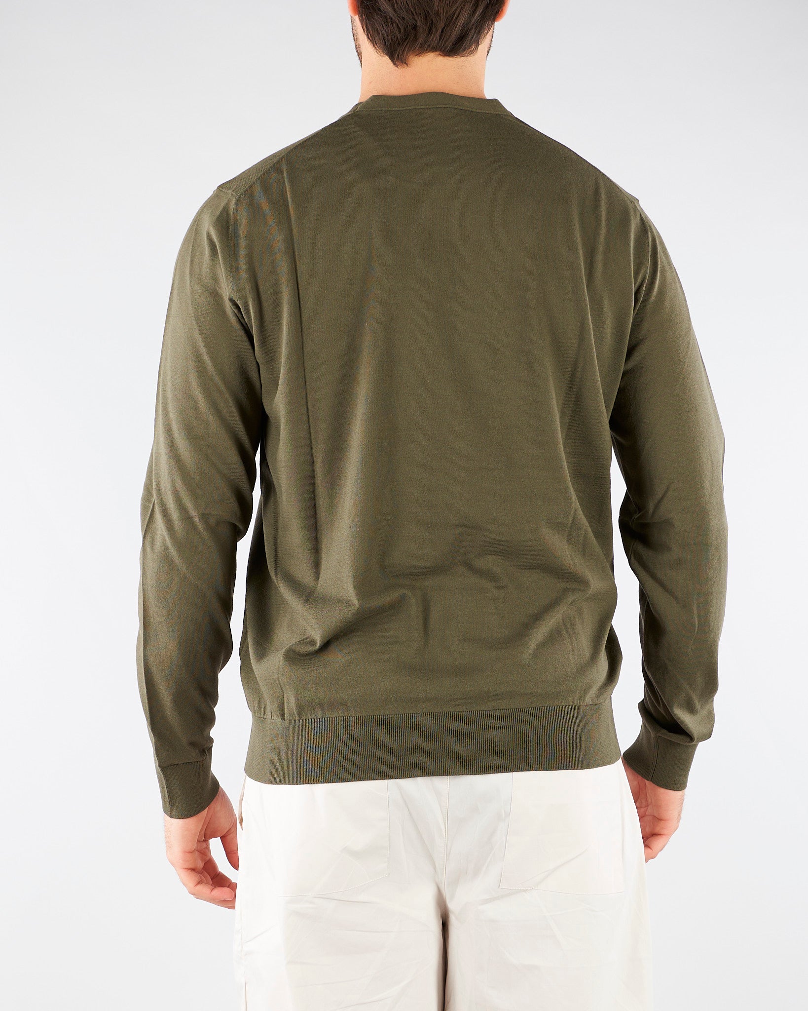 Maglia Verde in puro coton extrafine A001F100 5407 PAOLO PECORA 