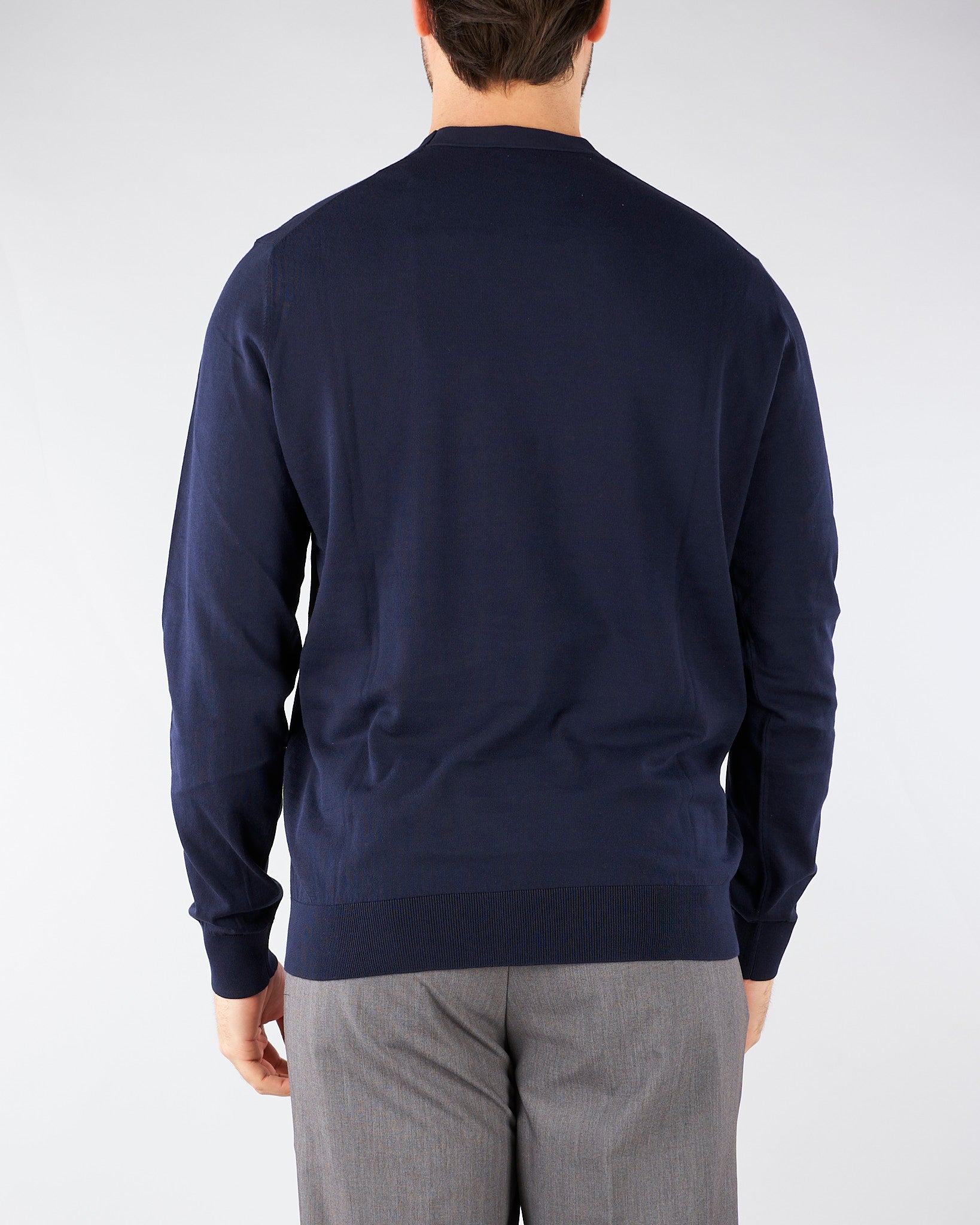 Maglia Blu in puro cotone extrafine A001F100 6685 PAOLO PECORA 