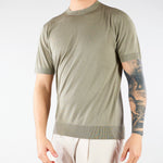 Maglia Verde in pura seta e cotone A010F200 5326 PAOLO PECORA 